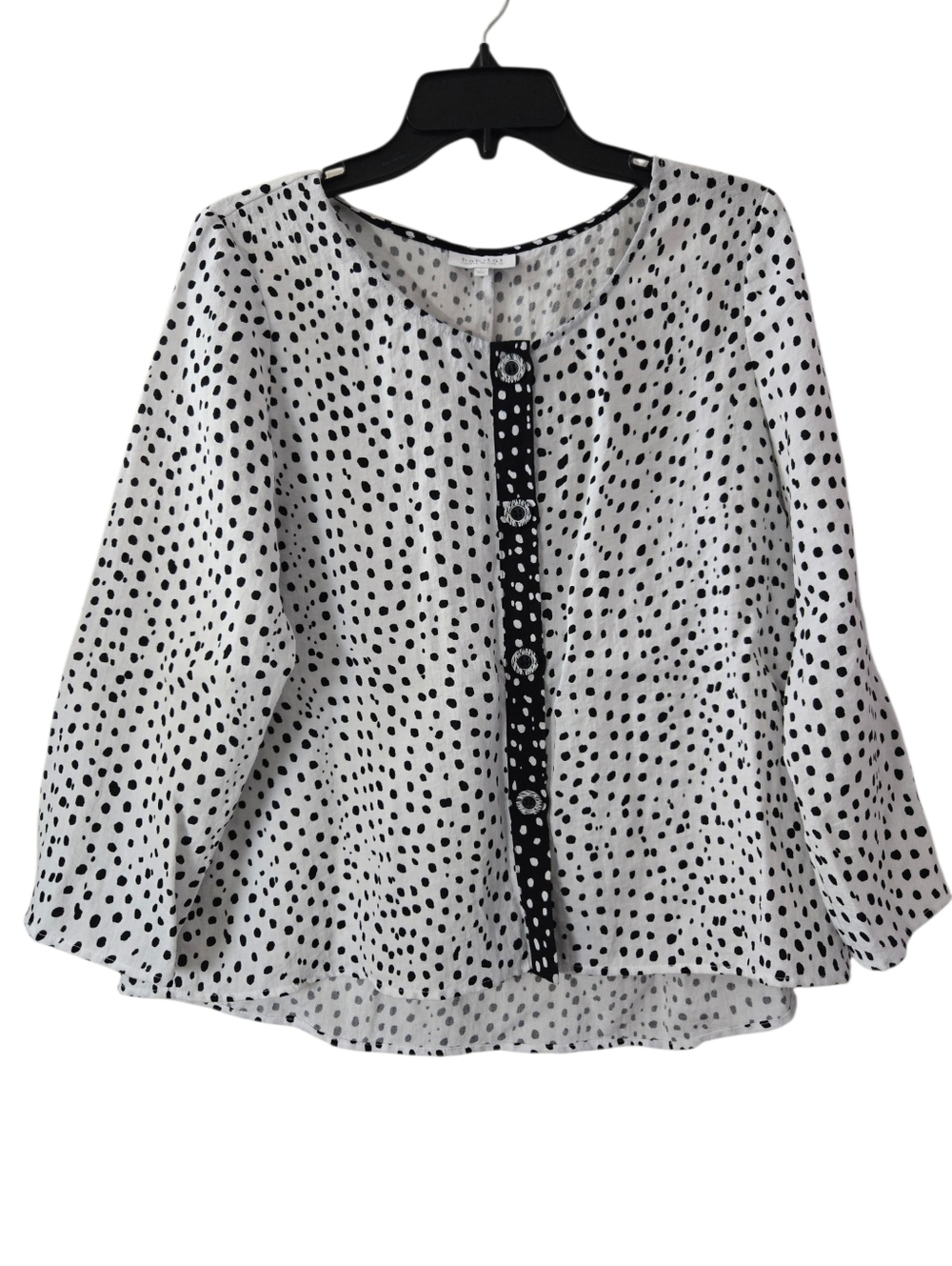 Habitat‎ Polka Dot Button Front Blouse Top